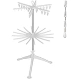 Uscator de Rufe Vertical, Vivimall, 2 Niveluri, Pliabil, din ABS+PP+Otel Inoxidabil, Rotire 360 Grade, 130 x 75 cm, Alb - vivimall.ro