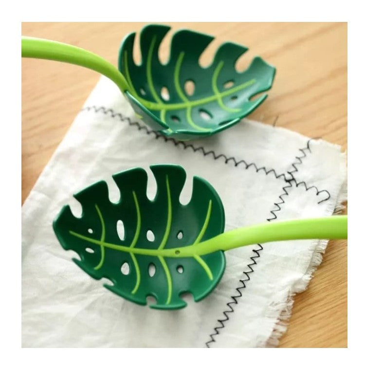 Ustensila bucatarie universala tip frunza, material ABS, creativa, design unic si modern, 30x9.5 cm, verde - vivimall.ro