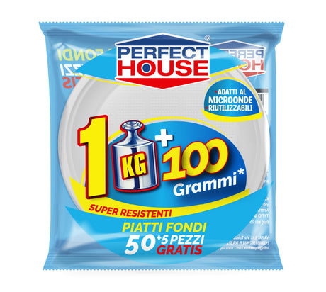 Piatti Fondi – Perfect House – 25 pz – Ideal pentru petreceri