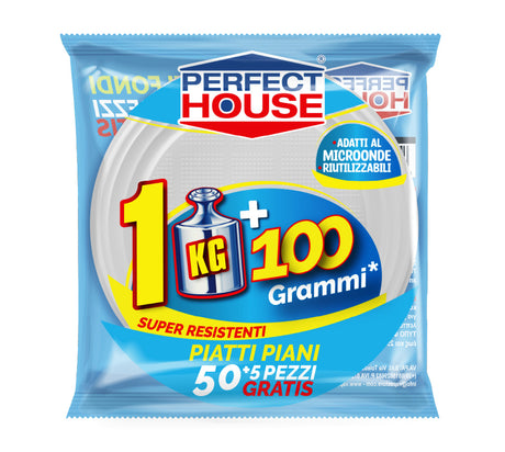 Perfect House - Piatti Riutilizzabili Colorati - 20 pz - Ideal pentru petreceri