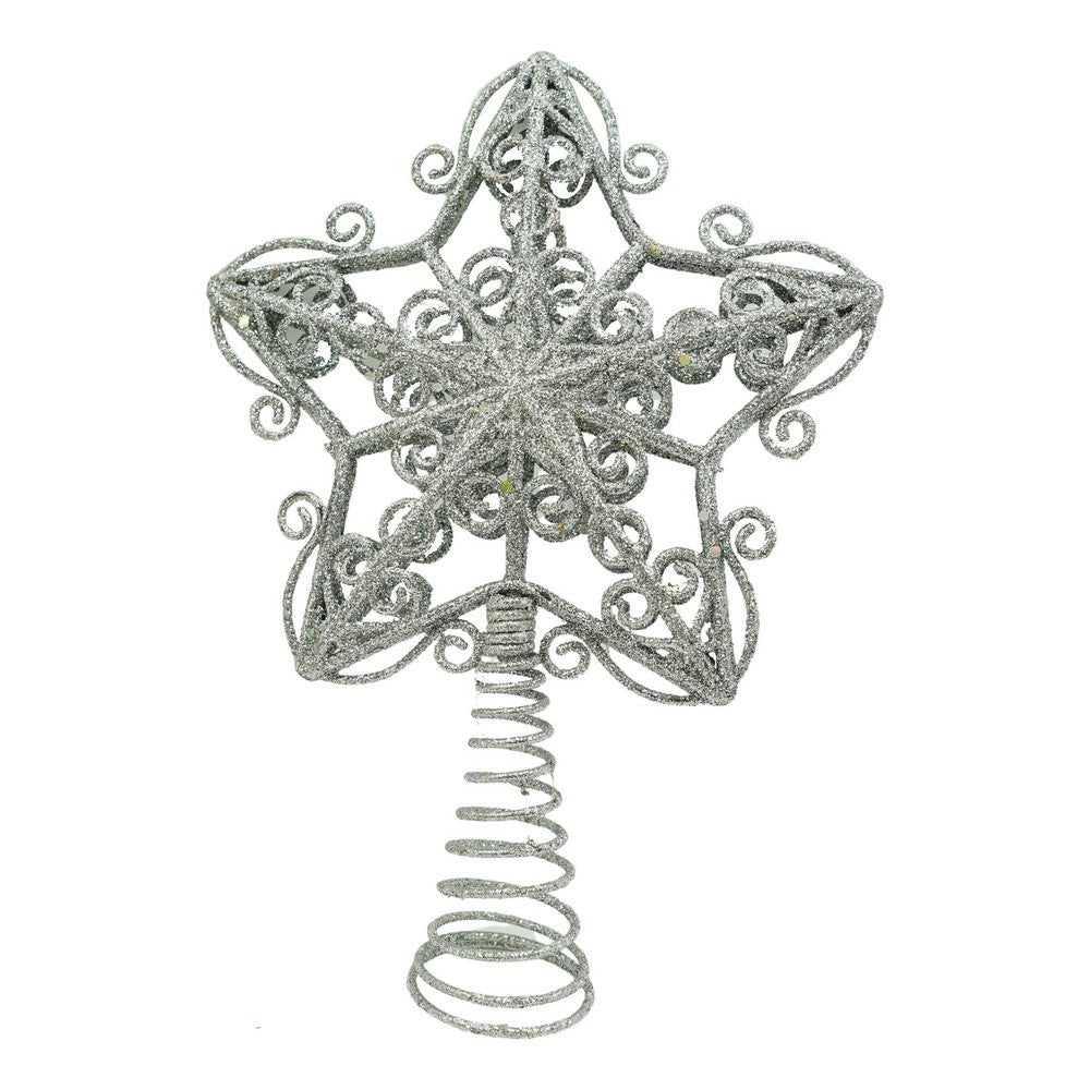 Varf Decorativ De Brad, In Forma De Stea, Design Forjat, Din Plastic/Metal, Interior/Exterior