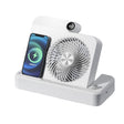 Ventilator 2in1, Vivimall, Functie Incarcare Telefon Wireless, 100 Trepte de Viteza, 2400 mAh, 5V, 2A, 25 x 16.5 x 24 cm, Alb - vivimall.ro