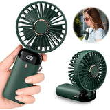 Ventilator Ultra Portabil Cu Aromaterapie, 3 In 1, De Mana, De Birou, De Gat, 5 Trepte De Viteza, Incarcare Usb, Autonomie 12H, Pliabil, Cu Ecran Lcd