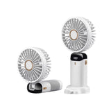 Ventilator Ultra Portabil Cu Aromaterapie, 3 In 1, De Mana, De Birou, De Gat, 5 Trepte De Viteza, Incarcare Usb, Autonomie 12H, Pliabil, Cu Ecran Lcd - vivimall.ro