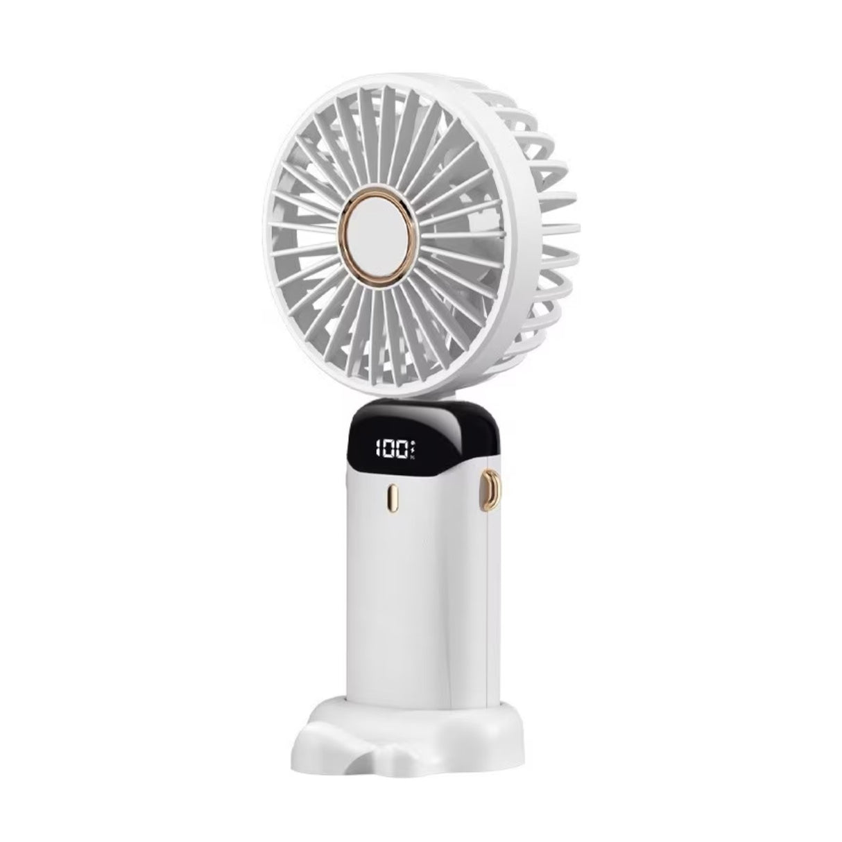 Ventilator Ultra Portabil Cu Aromaterapie, 3 In 1, De Mana, De Birou, De Gat, 5 Trepte De Viteza, Incarcare Usb, Autonomie 12H, Pliabil, Cu Ecran Lcd - vivimall.ro