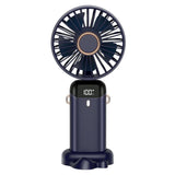 Ventilator Ultra Portabil Cu Aromaterapie, 3 In 1, De Mana, De Birou, De Gat, 5 Trepte De Viteza, Incarcare Usb, Autonomie 12H, Pliabil, Cu Ecran Lcd - vivimall.ro