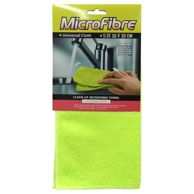 Lavetă microfibră universală Vertex 30x30 cm în culoare neon, model 103503, vedere frontală