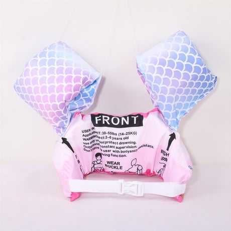 Vesta de salvare pentru copii cu aripioare de inot, Vivimall, Roz, Model sirena - vivimall.ro
