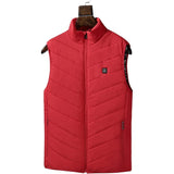 Vesta cu Incalzire, Flippy, Unisex, 2 Zone de Incalzire, Umplutura Bumbac, 3 Trepte de Temperatura, Incarcare USB, Rosu, 45 - 50 kg, Marime M - vivimall.ro