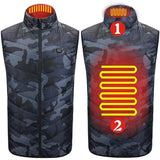 Vesta cu Incalzire, Flippy, Unisex, 2 Zone de Incalzire, Umplutura Bumbac, 3 Trepte de Temperatura, Incarcare USB, Albastru, 58 - 65 kg, Marime XL - vivimall.ro