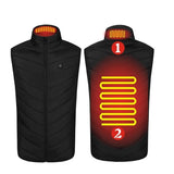 Vesta Inteligenta Incalzita, Vivimall, Unisex, 2 Zone de Incalzire, Umplutura Bumbac, 3 Trepte de Temperatura, Incarcare USB, Negru, 45 - 58 kg, Marime L - vivimall.ro