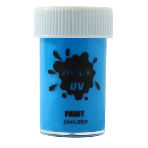Vopsea pentru Fata si Corp, Vivimall, cu Pigment Fosforescent UV, 15 ml, Albastru - vivimall.ro