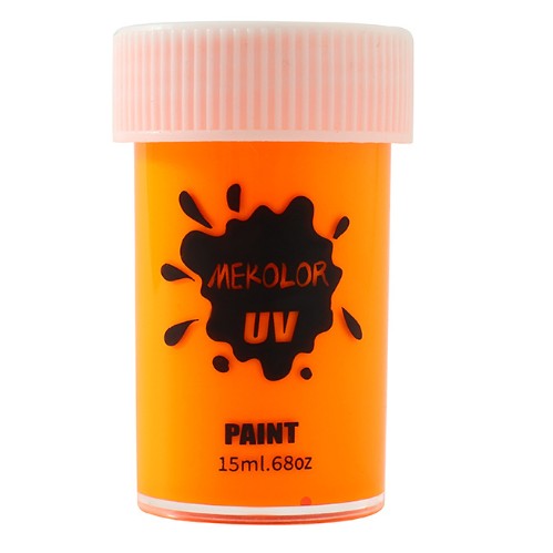 Vopsea pentru Fata si Corp, Vivimall, cu Pigment Fosforescent UV, 15 ml, Portocaliu - vivimall.ro