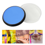 Detaliu pigment fosforescent albastru UV al vopselei Vivimall pentru față și corp, efect fluorescent lumină neagră