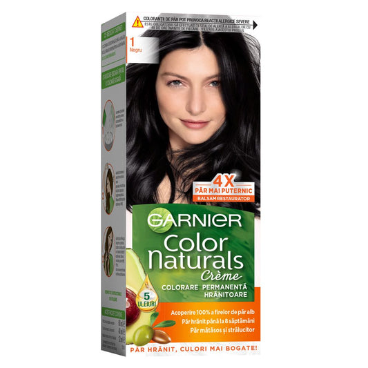 Hajfesték, Garnier Color Naturals, 1 Fekete