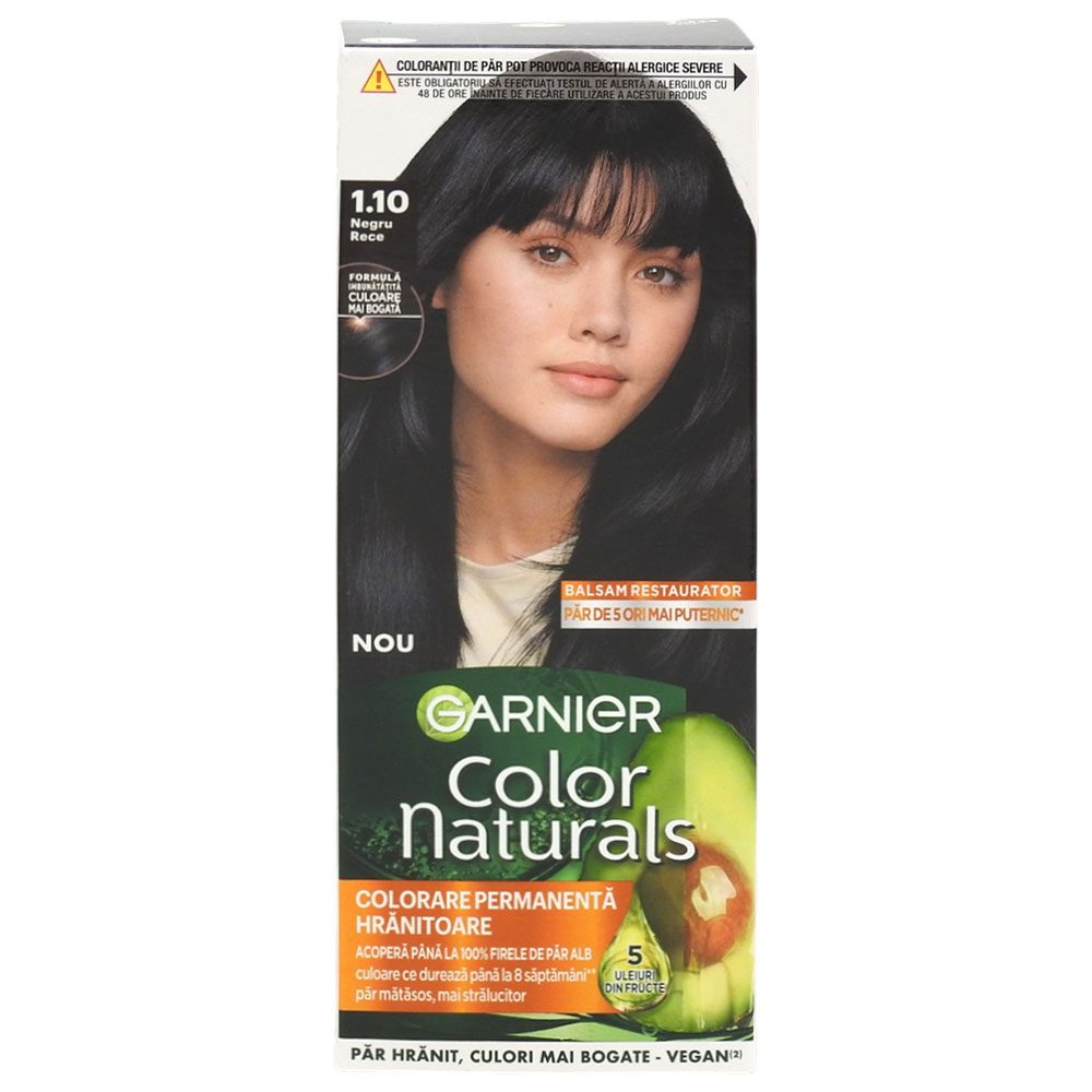 Hajfesték, Garnier Color Naturals, 1.1 Hideg Fekete