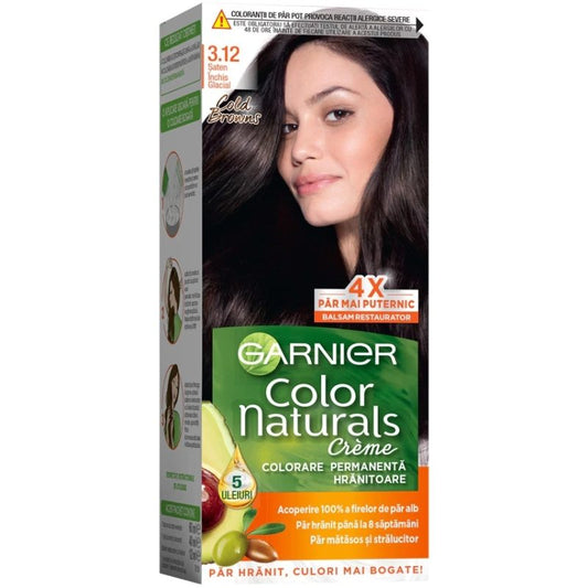 Hajfesték, Garnier Color Naturals, 3.12 Jeges Sötétbarna