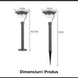 Lampa Solara Led Cu 2 Moduri De Fixare, Ip65, Material Abs, Baterie 4.5 V, 200 Mah, 450 Lumeni, 42.5 X 15 Cm, Alb Cald - vivimall.ro