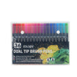 Set 36 Carioci, Vivimall, pe Baza de Apa, 2 Tipuri de Varf, 1-2 mm, 0.4 mm, Corp Carioca Negru, din Plastic, Multicolor - vivimall.ro