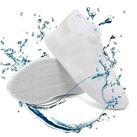 Husa Incaltaminte, Vivimall, Impermeabila, Antiderapanta, din Latex, 13 x 13 x 2 cm, Marime M 34-40 cm, Alb - vivimall.ro