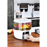 Dozator de apa Vivimall, 3 compartimente rotative, capacitate mare de 3l, alb - vivimall.ro