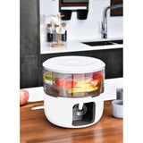 Dozator de apa Vivimall, 3 compartimente rotative, capacitate mare de 3l, alb - vivimall.ro