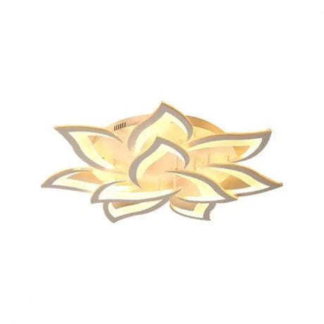 Lustra Led Cu Telecomanda Lotus, 9 Petale, Lumina Rece/Calda/Neutra, Dimabila - vivimall.ro
