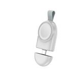 Încărcător wireless magnetic Apple Watch cu port USB-C, culoare albă, vedere frontală