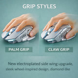 Mouse Gaming Wireless, Flippy, Bluetooth, 2.4GHz, 3600dpi, Reincarcabil, 3,4 x 7,7 cm, Gri - vivimall.ro