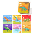 Puzzle din Lemn, Vivimall, 9 Cuburi, 6 Fete, 4-6 Ani, 11 x 11 x 3.2 cm, Model Dinozauri, Multicolor - vivimall.ro