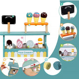 Accesorii colorate incluse în setul Flippy stand înghețată lemn, ingrediente magnetice detaliu