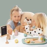 Jucărie educativă Montessori Flippy Lemon Tea, accesorii de bucătărie din lemn non-toxic, design scandinav