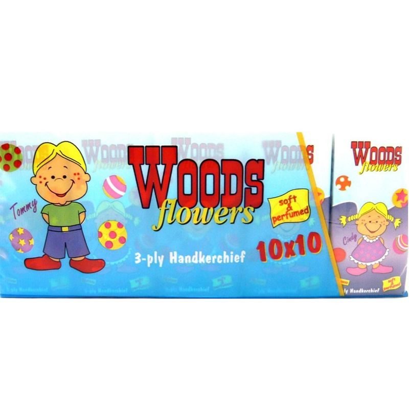 Woods Batiste higiéniai kendő 10 db 3 RÉTEGŰ