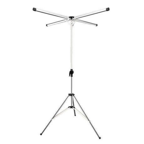 Uscator de Rufe, Vivimall, Pliabil, Telescopic, 4 Brate, din Otel Inoxidabil, Rezistent la Vreme Rea, Gri - vivimall.ro