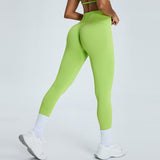 Pantaloni de Fitness/Yoga, Flippy, pentru Femei, Material Elastic, Spandex, Talie Inalta, Verde, Marime L - vivimall.ro