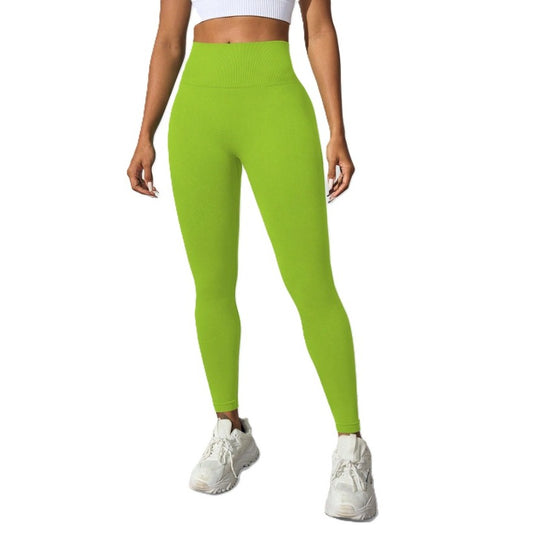 Pantaloni de Fitness/Yoga, Vivimall, pentru Femei, Material Elastic, Spandex, Talie Inalta, Verde, Marime S - vivimall.ro