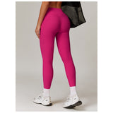 Pantaloni de Fitness/Yoga, Flippy, pentru Femei, Material Elastic, Spandex, Talie Inalta, Roz, Marime M - vivimall.ro