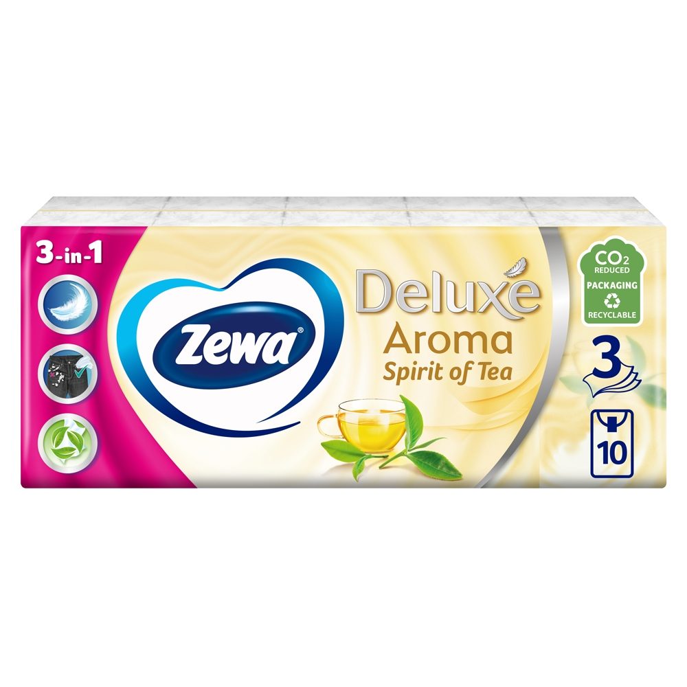 Batiste Igienice, ZEWA, Spirit of Tea, Set 10 Bucati, 3 Straturi - vivimall.ro