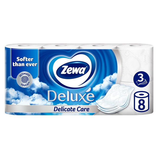 Hartie Igienica, ZEWA, Pure White, Set 8 Role, 3 Straturi - vivimall.ro
