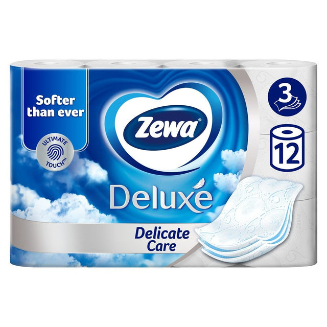 Hartie Igienica, ZEWA, Deluxe Delicate Care, 3 Straturi, Set 12 Role - vivimall.ro